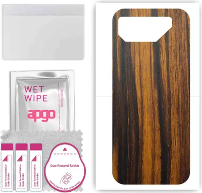 Produktbild von apgo Rückseite Schutzfolie, Skin, kompatibel mit Asus ROG Phone 7, Hinten Displayschutzfolie aus Vinylfolie, kratzfest, einfache Montage - Tigerwood