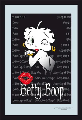 Produktbild von Betty Boop Kiss - 20x30 cm bedruckter Spiegel im Kunststoff Rahmen