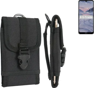 Produktbild von K-S-Trade Holster Handy Hülle kompatibel mit Nokia 2.4 Holster Handytasche Gürtel Tasche Schutz Hülle Robust Outdoor schwarz