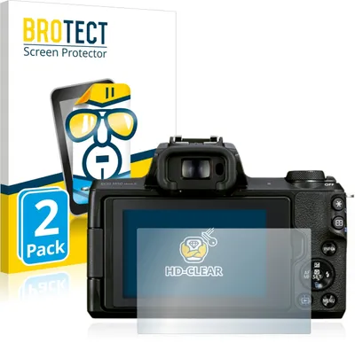 Produktbild von 2x Für Canon EOS M50 Mark II Schutzfolie BROTECT Displayschutz Display Schutz Folie Klar Transparent