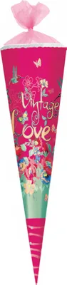 Produktbild von Herlitz Schultüte / Zuckertüte / 85cm / eckig / "Vintage Love"
