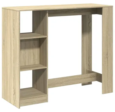 Produktbild von vidaXL Bartisch mit Regal Sonoma-Eiche 124x46x103,5 cm Holzwerkstoff