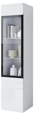 Zdjęcie produktu dla Nowoczesna, wysoka witryna z przeszkleniem + oświetlenie LED
