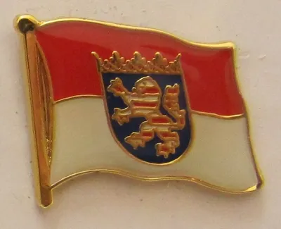 Produktbild von Pin Anstecker Flagge Fahne Hessen Landesflagge Flaggenpin Button Badge Flaggen Clip Anstecknadel