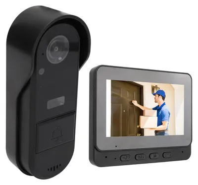 Obrázek produktu pro Videovrátný – bezdrátový signál, noční vidění, 8 MP objektiv, vodotěsný IP66, pro bezpečnost domova