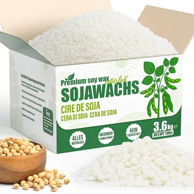 Produktbild von Sojawachs für Kerzenherstellung 4kg Kerzenwachs zum Gießen Granulat