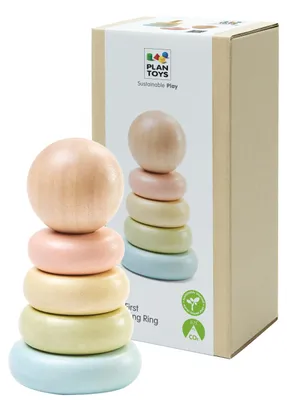 Produktbild von Plantoys – Ringe stapelbar Pastel (5380)