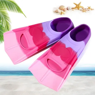 Produktbild von Kurze Silikon-Schwimmflossen für Kinder – Trainingsflossen zum Schwimmen