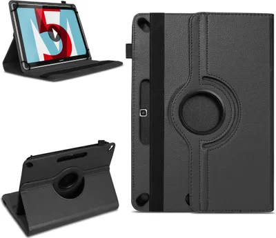 Produktbild von Tablet Tasche Huawei MediaPad T5 10.1 Hülle Schutzhülle Case Cover 360° DrehbarFarben:Schwarz