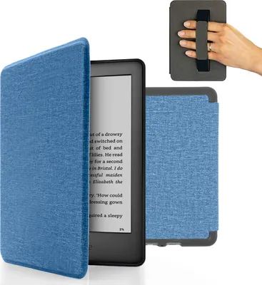 Produktbild von Hülle Kindle Paperwhite 10 Gen 2019 J9G29R Handschlaufe Auto Sleep Hellblau