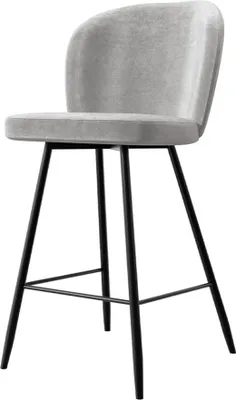 Produktbild von MIRJAN24 Barhocker Cleo, Elegante Barstuhl, Beine aus Metall, 54x48x109 cm (Farbe: Magic Velvet 2240)
