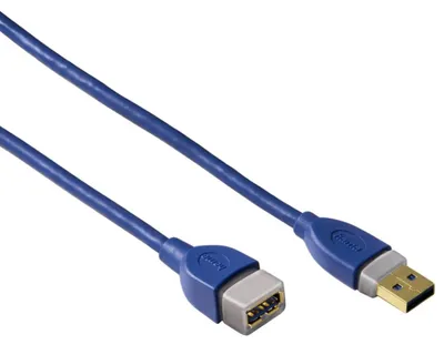Obrázek produktu pro Hama USB 3.0, A plug - A socket, 1.80 m, 1,80 m, USB A, USB A, 5 Gbit/s, Modrá