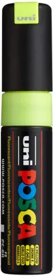 Produktbild von POSCA uni PC-8K, 1 Stück(e), Gelb, Meißel, Schwarz, Gelb, 8 mm, Tinte auf Wasserbasis