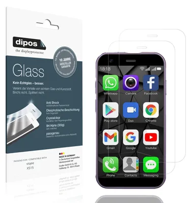 Immagine prodotto di 2x Pellicola Protettiva per viqee XS15 Protezione Vetro Flessibile 9H dipos