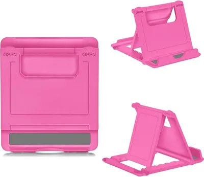 Produktbild von Universal Smartphone Handy Halter Ständer Stativ Halterung verstellbar klappbar Farbe: Pink