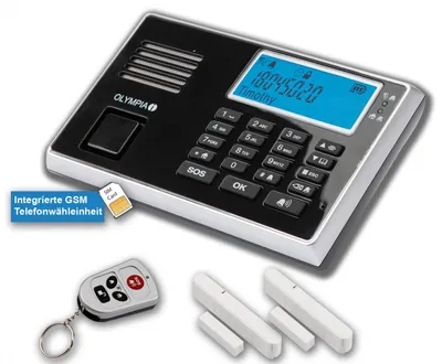 Produktbild von OLYMPIA Protect 9030 Drahtloses GSM Alarmanlagen-Set mit 2 Tür-/Fensterkontakten