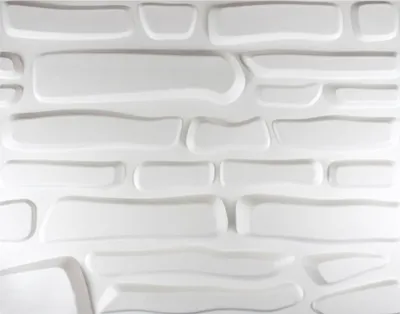 Produktbild von 3D Wandpaneele, Zuckerrohr- & Bambusfaser weiß - 100% Natur Paneele Wandverkleidung (63x80cm ARIELLA, 1 Platte), Wandverkleidung, Wandpaneele, Deckenplatten