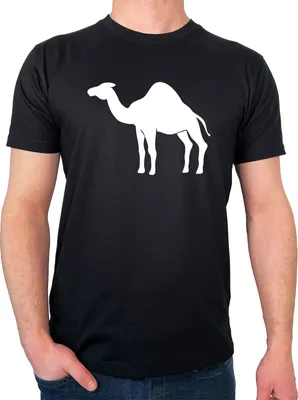 Produktbild von Huuraa Herren T-Shirt Dromedar Kamel Silhouette S Black Bio Baumwolle Fairtrade Herrenshirt Geschenkidee