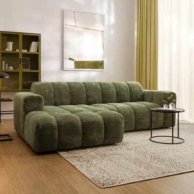 Produktbild von Masseno Ecksofa TISI L-Form, Wohnzimmersofa, Couch, Soffa, Couchgarnitur- Grün, LUMO 20