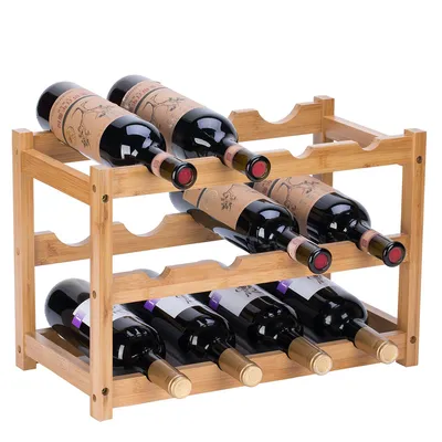 Produktbild von weinregal,weinregale,3 Ebenen, bietet Platz für 12 Flaschen Rotwein