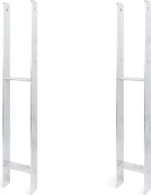 Produktbild von Alberts H-Pfostenträger im Bundle, feuerverzinkt, Gesamthöhe 800 mm, Tiefe 60 mm