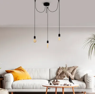 Produktbild von Opviq, Kabluni- Kabluni NTD, Schwarz, Kronleuchter, 96 x 6 cm, Metallkörper