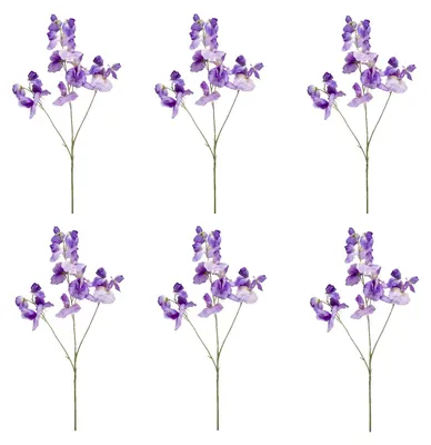 Produktbild von 6er Set künstliche Wickenzweige lila H. 75cm Emerald Kunstblumen
