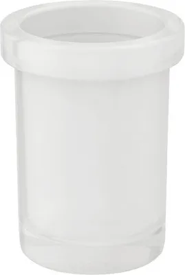 Produktbild von Loses Zahnputzglas Lenz Rain weiß mattiert