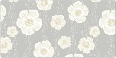 Produktbild von Laptop Schreibtischmatte - Mauspad - 120x60 cm - Tischunterlage - Zarte weiße Blüten