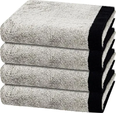 Produktbild von Cawö Lifestyle Splash 4 X Handtuch im Set Extraflauschig und saugstark, Modernes Doubleface-Design, Pflegeleicht und formstabil