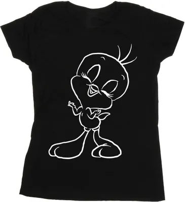 Obrázek produktu pro Looney Tunes - dámské tričko "Tweety Pie Outline" BI27888 (XXL) (černá)