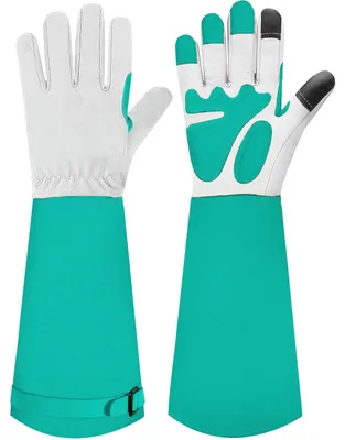 Produktbild von Tuinhandschuhe aus Kuhleder, Dornenschutz, dicke Handfläche, Unterarmschutz, 1 Paar