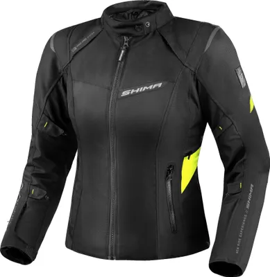 Produktbild von SHIMA Rush 2.0 wasserdichte Damen Motorrad Textiljacke, schwarz/gelb, XS