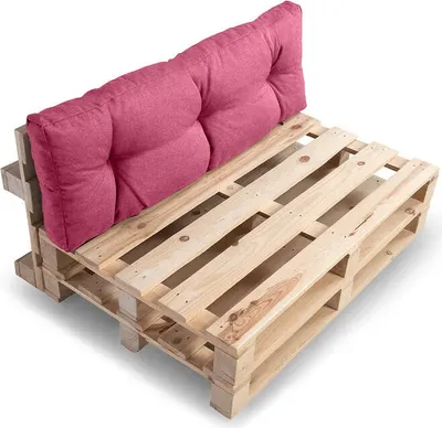Produktbild von Palettenkissen, Gartensofakissen, Sitzkissen, N_PPI (Rückenlehne 120x40, Rose)