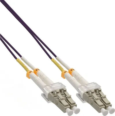 Produktbild von InLine LWL Duplex Kabel, LC/LC, 50/125µm, OM4, 0,5m, 0,5 m, OM4