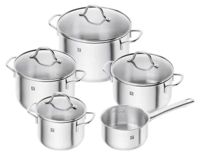 Produktbild von ZWILLING TrueFlow, Rund, Silber, Edelstahl, Silber, Edelstahl, Keramik, Gas, Halogen, Induktion, Versiegelte Platte