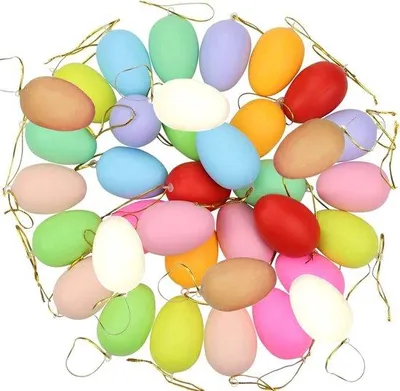 Immagine prodotto di Set di 36 uova di plastica colorate per la decorazione pasquale