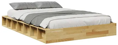 Produktbild von vidaXL Massivholzbett ohne Matratze 120x200 cm Eichenholz