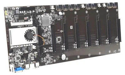 Produktbild von BRAINZAP Intel HM77 BTC-T37 Crypto Mining Mainboard 8x PCI-Express PCIe Motherboard All-in-One mit CPU