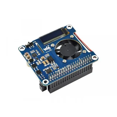 Produktbild von Power over Ethernet (PoE) HAT mit OLED Display für Raspberry Pi 4B & 3B+