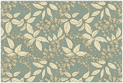 Produktbild von Wallario Küchenrückwand selbstklebend, Größe: 90 x 60 cm, Motiv: Blätter und Blüten auf Grün | Spritzschutz | abwischbar | pflegeleicht | in