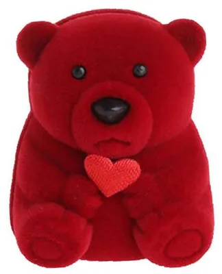 Produktbild von Schmuckkästchen in Bärenform mit Beflockung, Aufbewahrungsbox für Ringe, Geschenkbox, Aufbewahrungskoffer, Geschenkbox für Heiratsanträge und Verlobungen