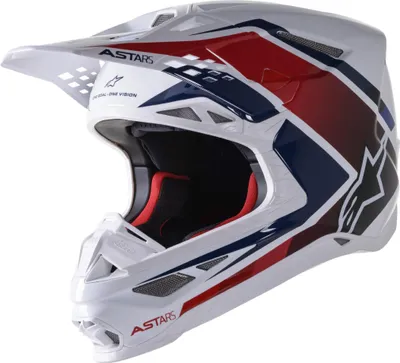 Obrázek produktu pro přilba SUPERTECH S-M10 CARBON META2, ALPINESTARS (bílá/červená/modrá lesklá, vel. XL)