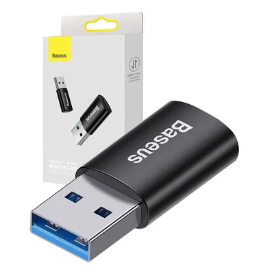 Produktbild von Baseus Ingenuity Series Mini USB 3.1 OTG auf USB Typ C Adapter schwarz (ZJJQ000101)