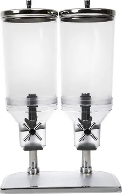 Produktbild von APS 11807 Cerealienspender FRESH+EASY, 2 Behälter aus Kunststoff (SAN) 4,5 Liter, Deckel aus Edelstahl, 22 x 35 m, Höhe 52 cm