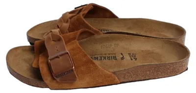 Produktbild von Birkenstock Oita 1026742  Pantolette, Damen, Leder, Mink (Braun) Schmal - Marken Birkenstock, Braun, leder (velour)