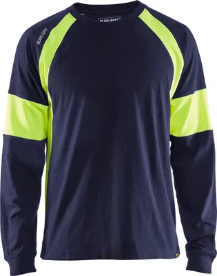 Produktbild von Blakläder® Langarm Shirt 3520 1030 in div. Farben, Farbe:schwarz/gelb, Größe:XL