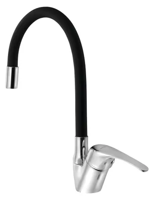 Produktbild von Aqualine KASIOPEA 35 Küchenarmatur mit flexibler Auslauf, Chrom/Schwarz matt
