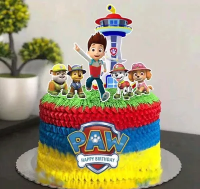 Produktbild von Topper Paw Patrol Set 7pcs Torten Cake Mädchen Junge Skye Chase Marshall