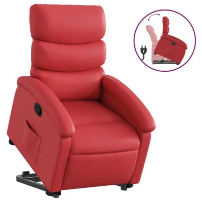 Image de vidaXL Fauteuil relax releveur rouge similicuir